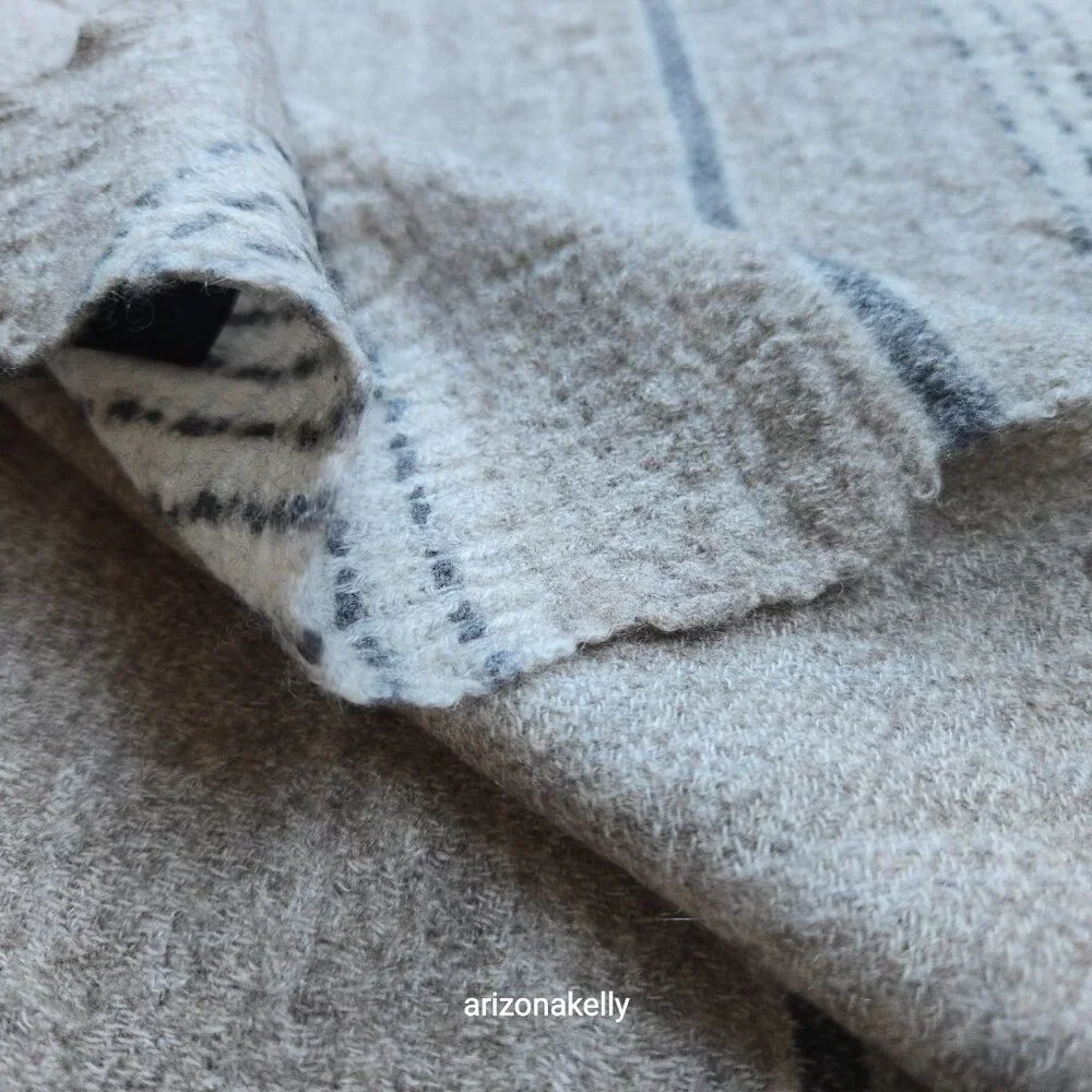 Laraib Cashmere Woven Scarf Natural Earthy Made in Nepal - Picture 3 of 16